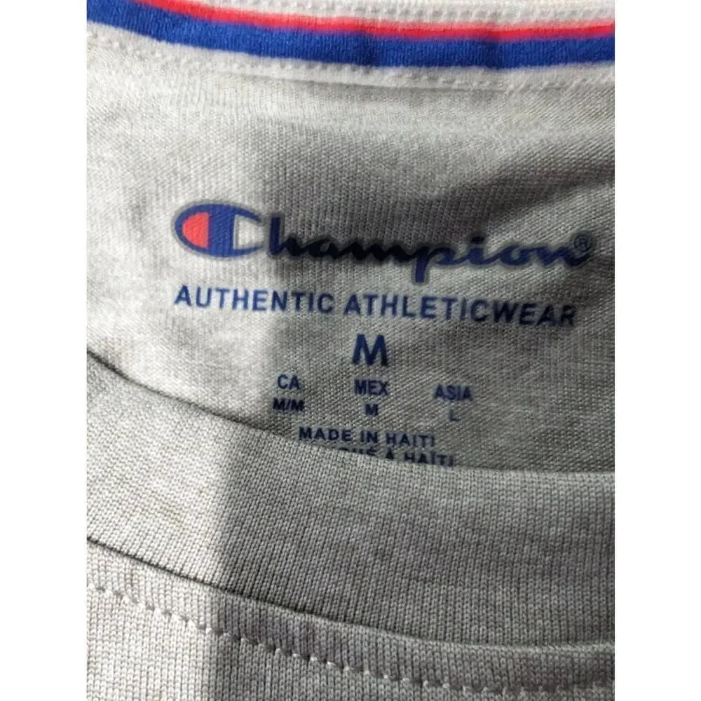 NWT Champion Athletic Wear T Shirt Grey Short Sleeve Men's Size M - Picture 3 of 5